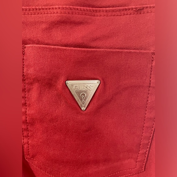 Guess Red Super Skinny Ankle Pants - Picture 4 of 6